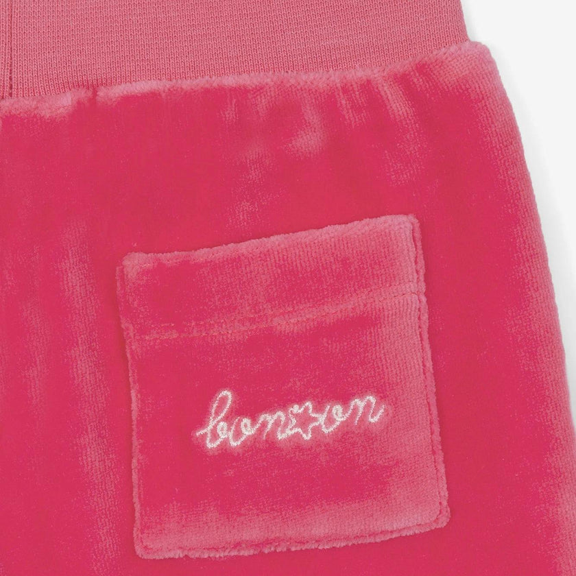 BONTON Bubblegum Velour Joggy Baby Pants