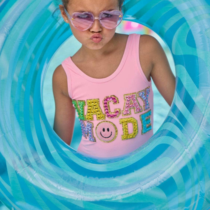 Pink Crystal VACAY MODE Swimsuit