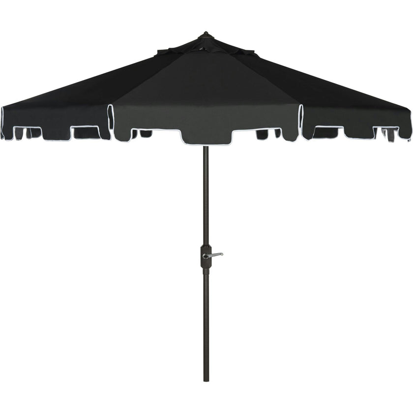 UV-Resistant Zimmerman 9' Crank Push-Button Tilt Umbrella
