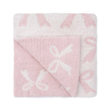 Chenille - Blush Bow Blanket