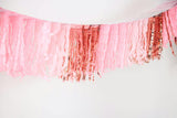 Packed Party Pretty in Pink Fringe Canopy Banners Set of 2 - Metallic and Pink Cascading Fringe Party Banners for Birthdays, Bachelorettes, and Celebrations