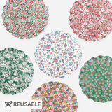 Meri Meri x Liberty Red & Green Reusable Small Plates