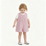 Pink Button Romper Set