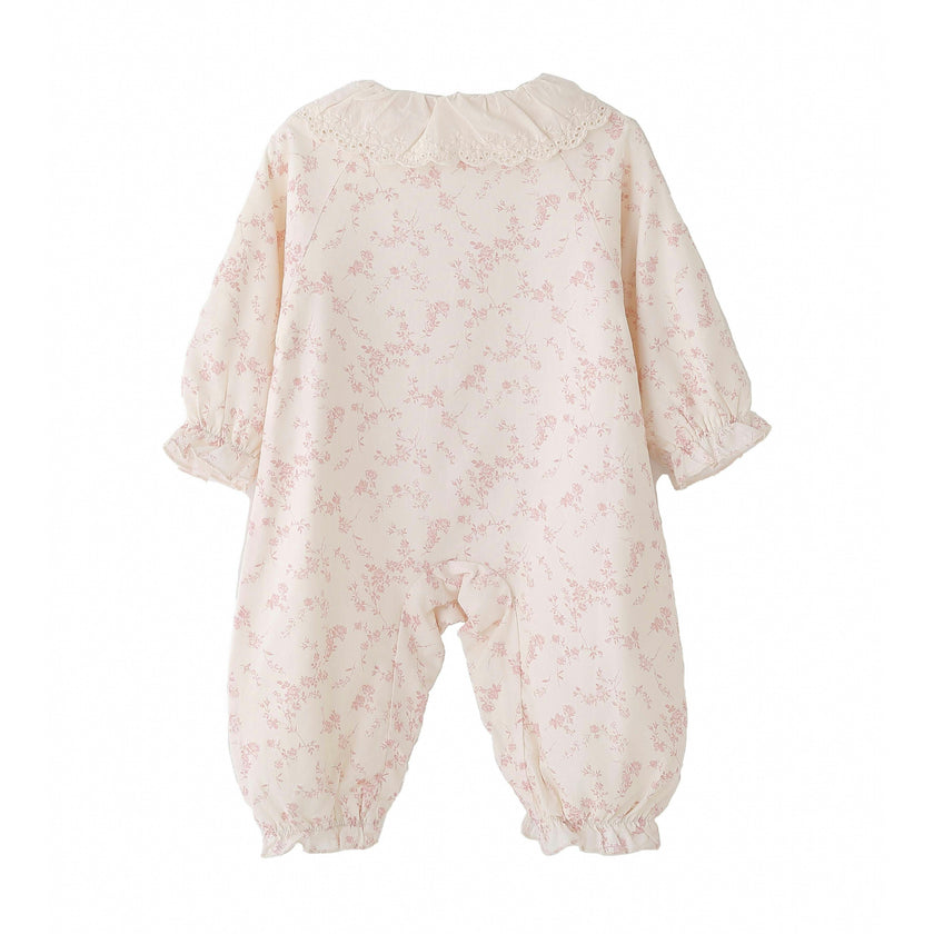 Pink Princess Floral Romper