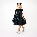 Ocean Magic Black Sequin Tulle Birthday Dress for Girls