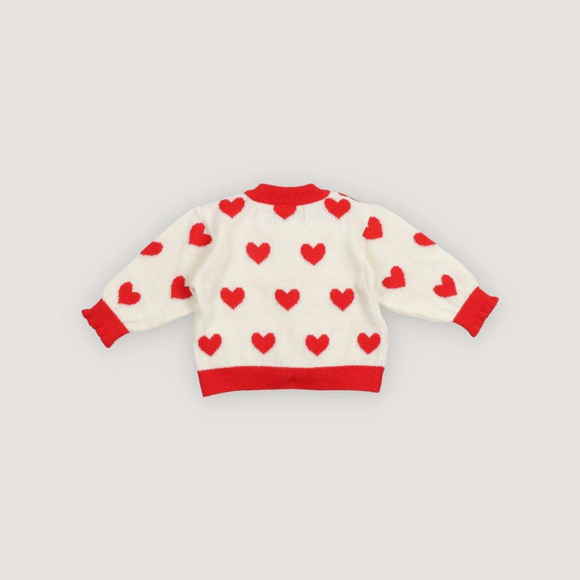 Maqui Baby Cardigan Hearts Jacquard