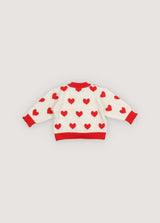Maqui Baby Cardigan Hearts Jacquard