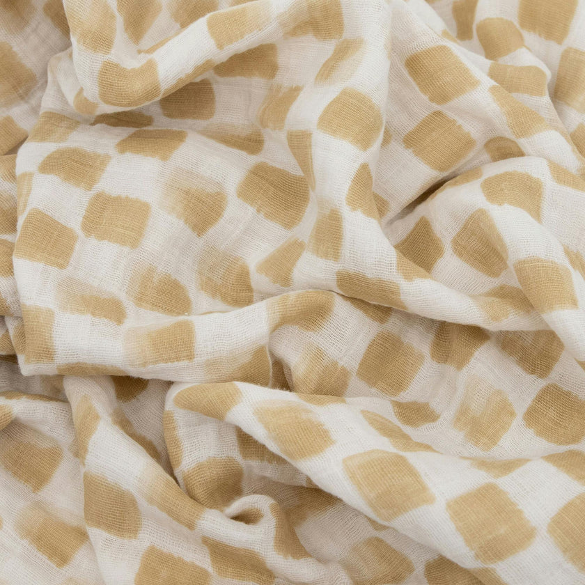 Cotton Muslin Swaddle Blanket - Adobe Checker