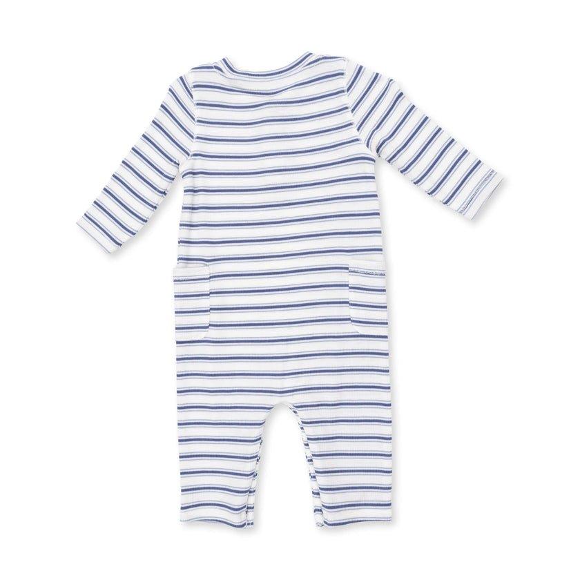 Vintage Stripe Blue - Uni Romper