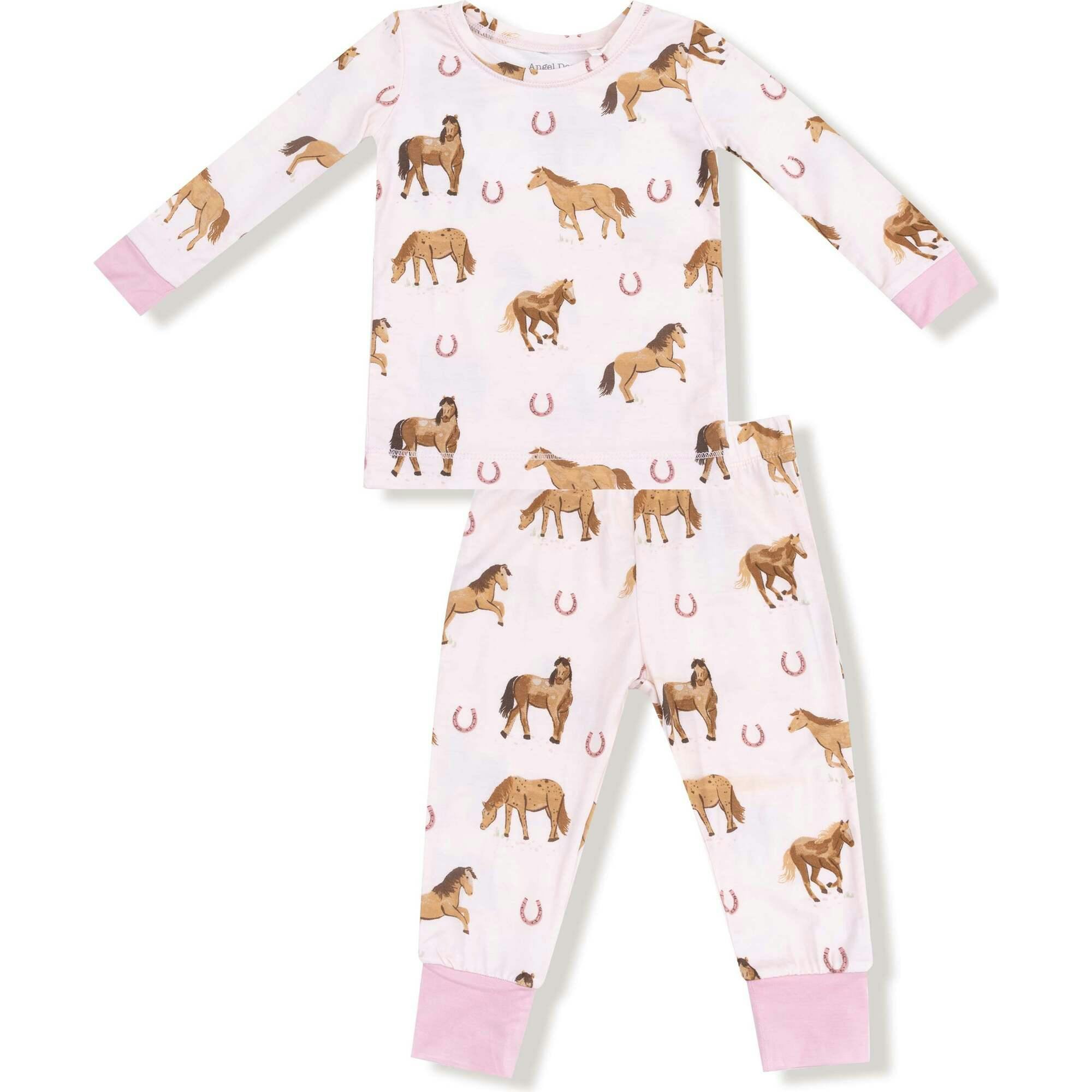 Horses - Pink - Long Sleeve Loungewear Set