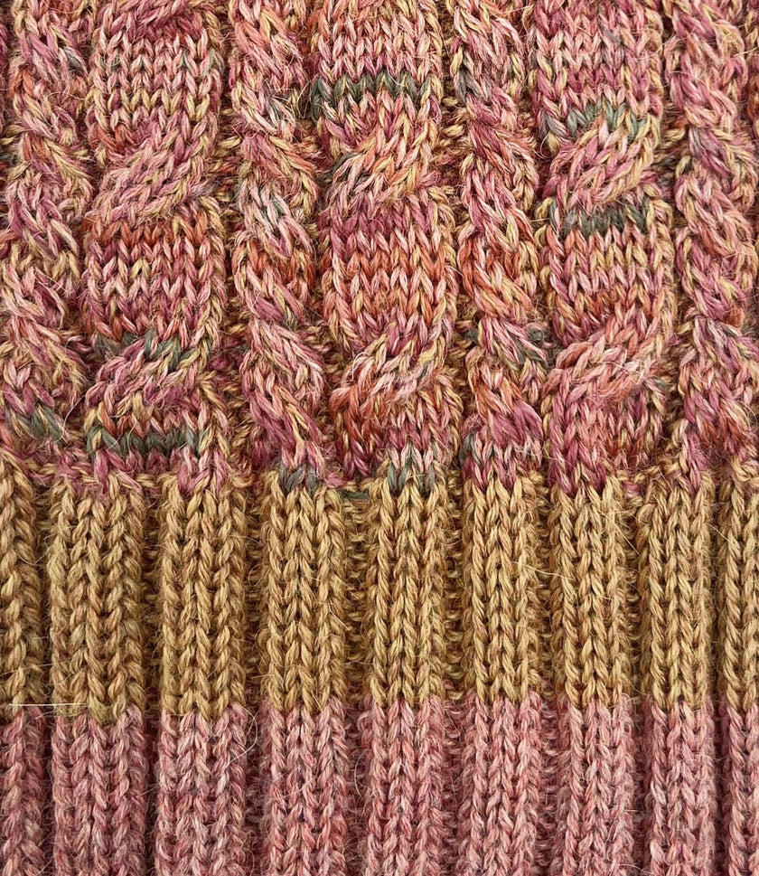 Kids Braided Rib Trim Scarf