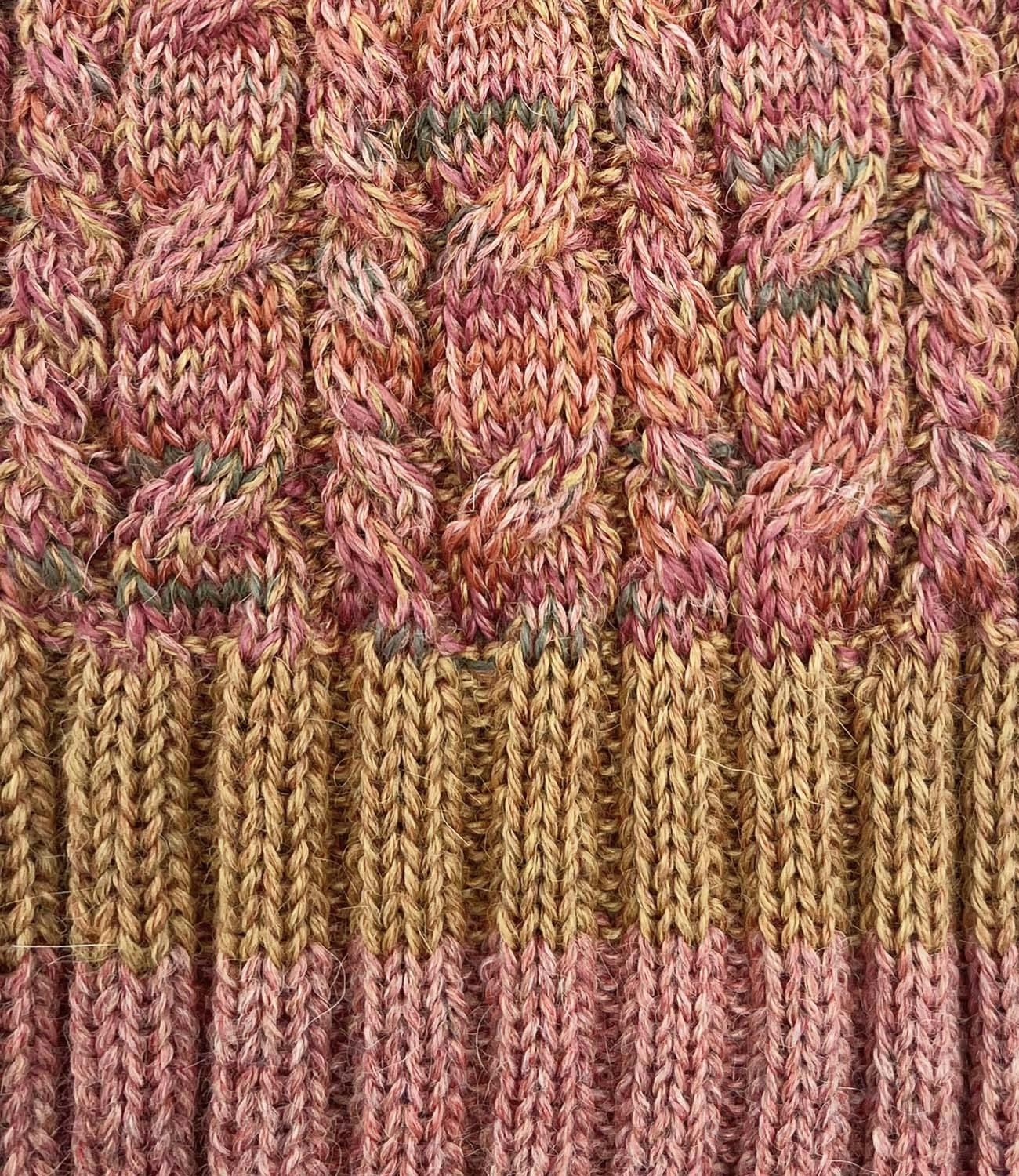 Kids Braided Rib Trim Scarf