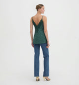The Sylvane Top - Jadeite Floral Jacquard