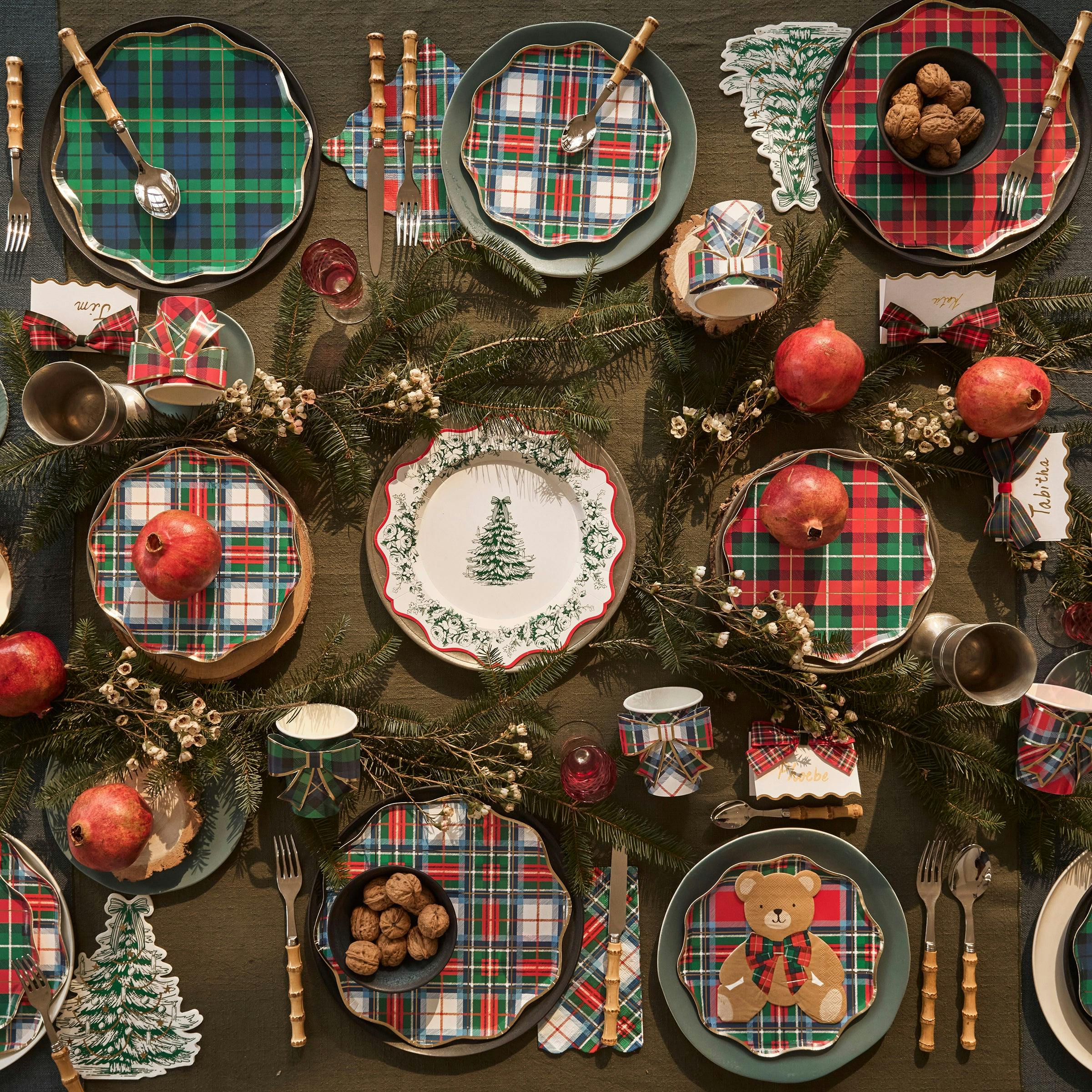 Plaid Place Cards