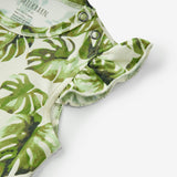 Island Leaf Cotton Stretch Ruffle One Piece