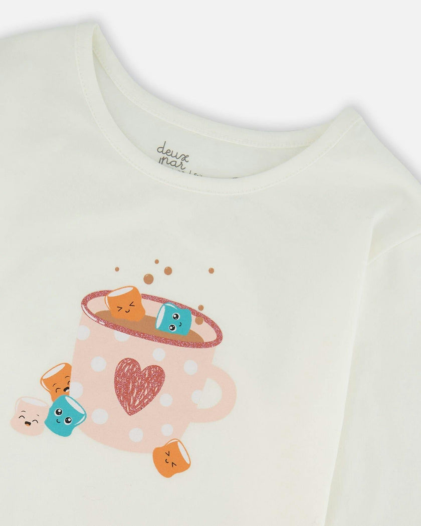 Organic Cotton Long Sleeve T-Shirt with Hot Chocolate