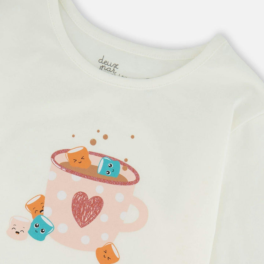 Organic Cotton Long Sleeve T-Shirt with Hot Chocolate