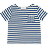 Unisex Stripe Short Sleeve Boat Neck Tee
