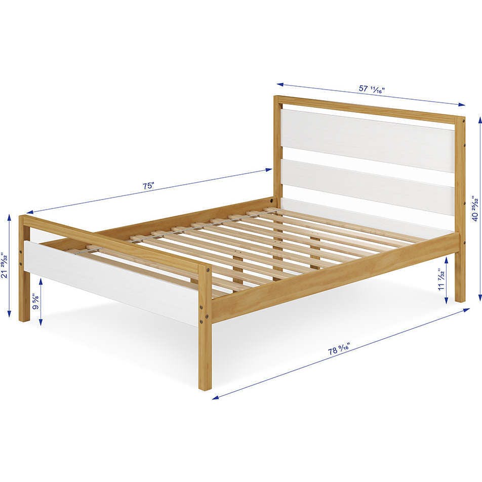 Quadra Full Bed - White & Natural