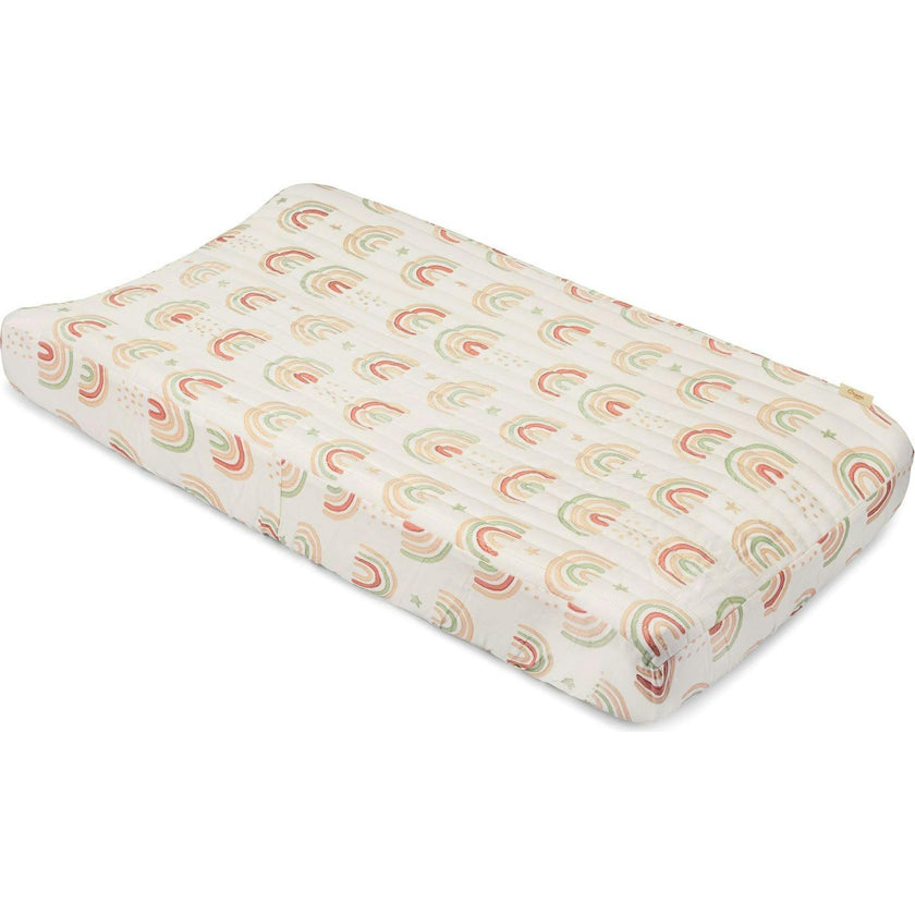 Parker Quilted Change Pad Cover (Rainbow)