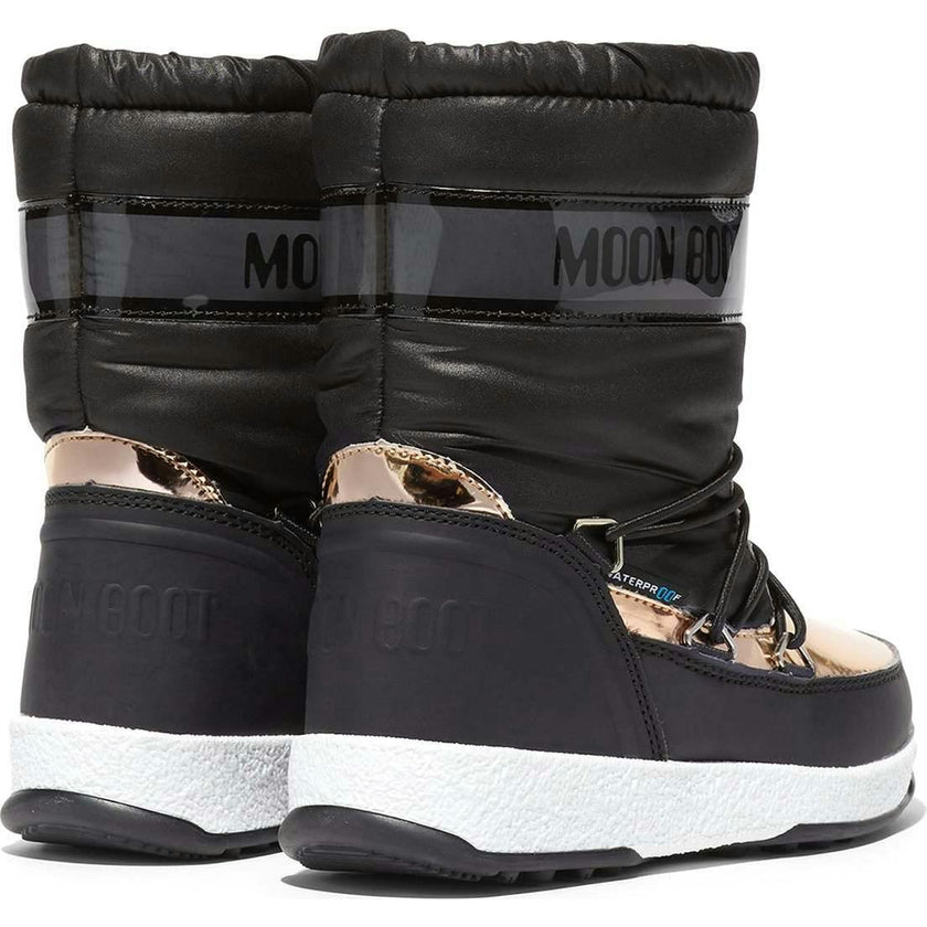 MOON BOOT Protecht Junior Black and Gold Nylon Boots