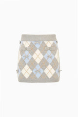 Karie Tween Argyle Skirt, Snow Angel