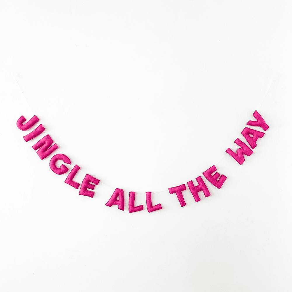 Jingle All the Way Wool Felt Garland