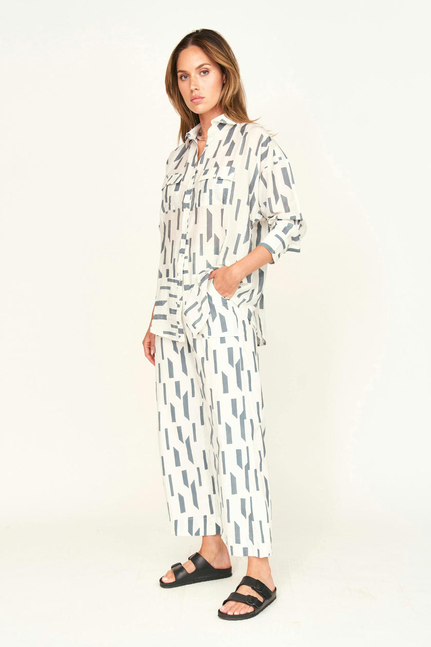 Tivot Pant in White Rainfall