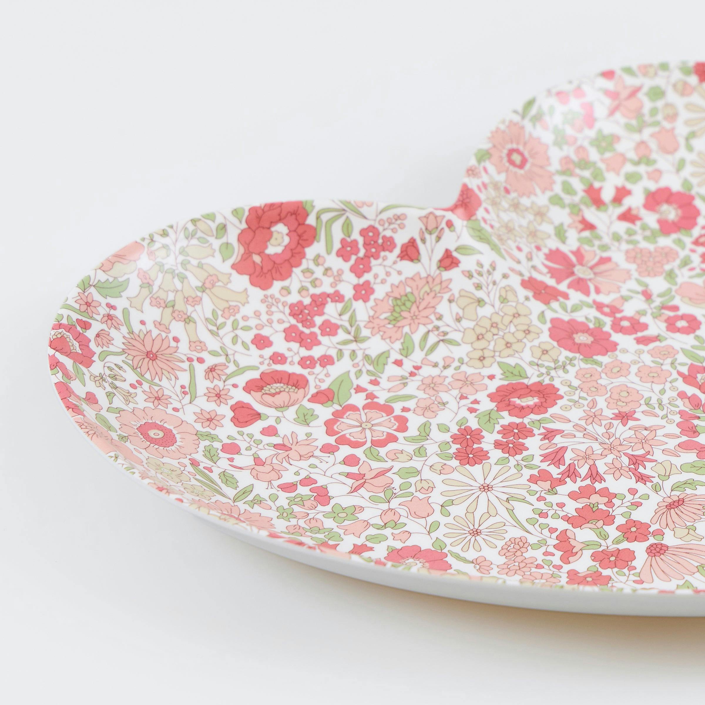 Meri Meri x Liberty Mixed Set Reusable Heart Plates