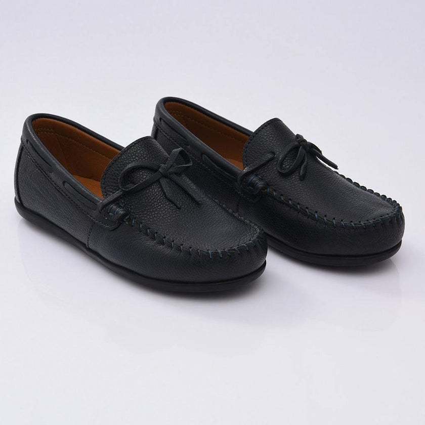 Navy Moccasin Loafers