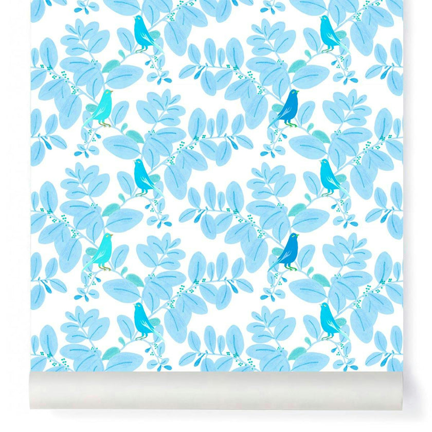 Papier peint SONGE coloris Bleu