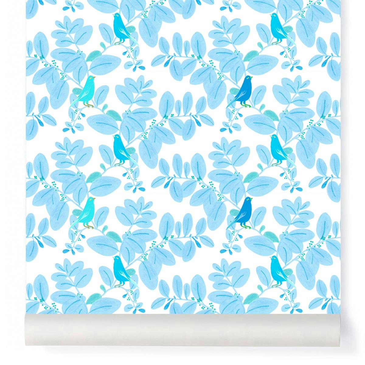 Papier peint SONGE coloris Bleu