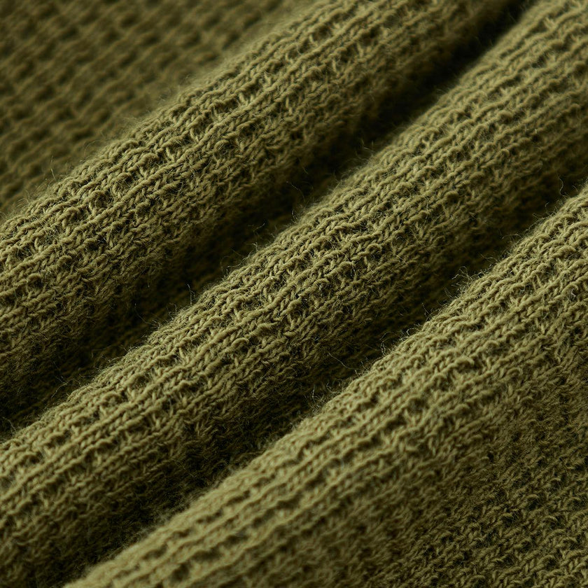 Olive Waffle Knotted Solid Headband