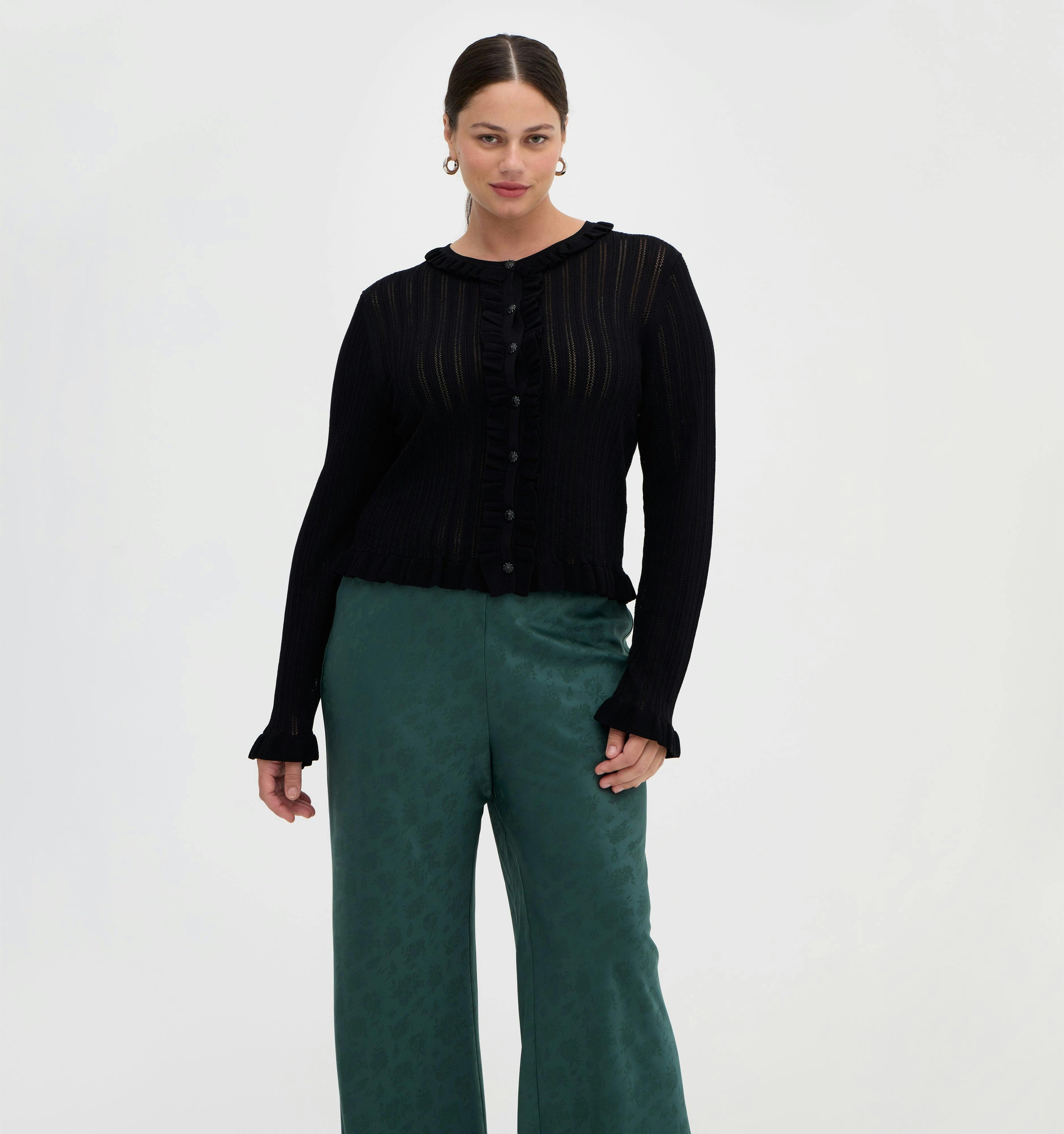 The Beverly Pant - Jadeite Floral Jacquard