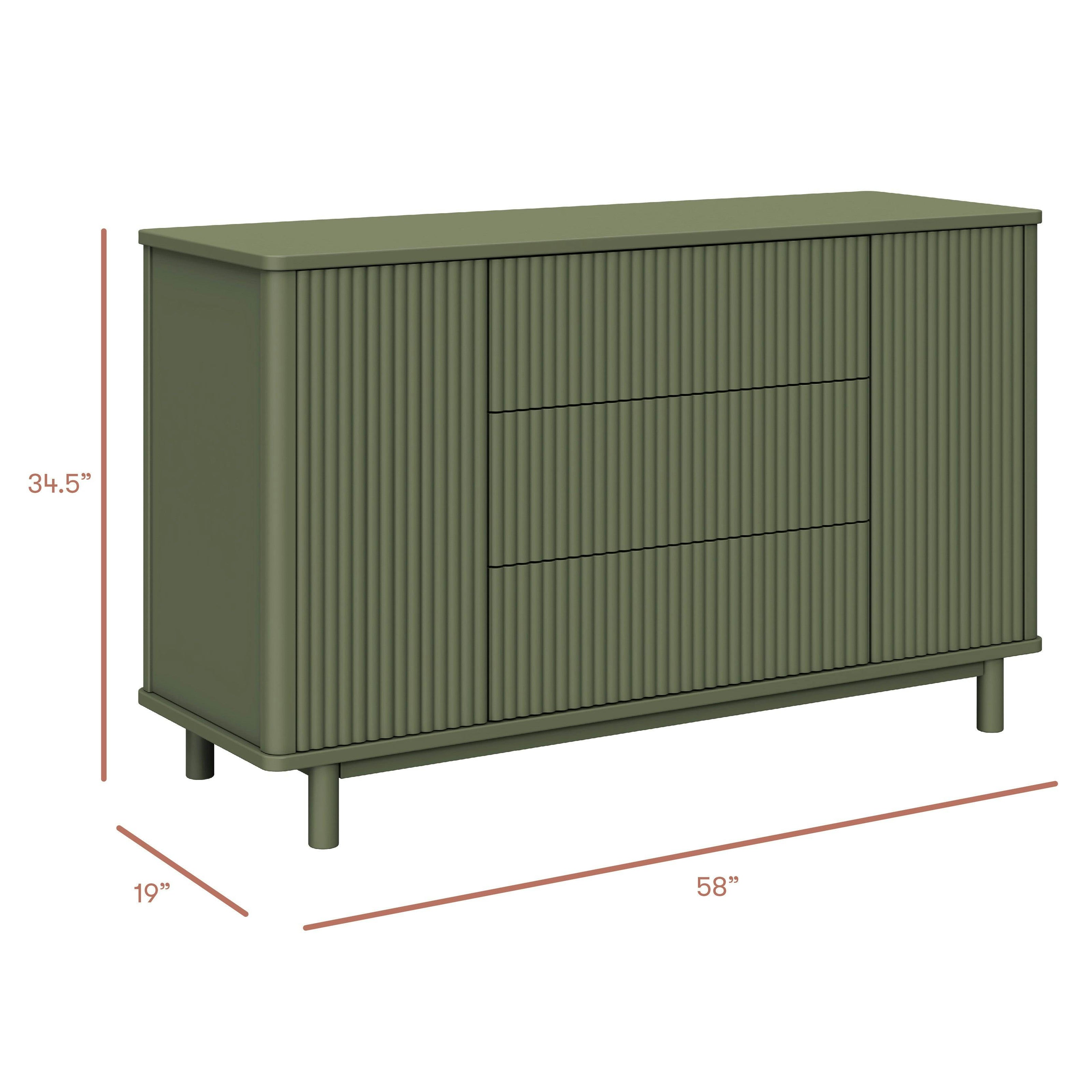Babyletto Pogo Tambour Extra Wide Assembled Dresser (58