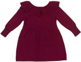 Ruffled V Dress | 100% cashmere