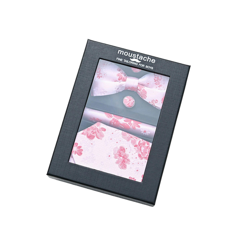 Pink Floral Tie Set