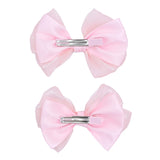 Multicolor Satin Bow Hairclip Set