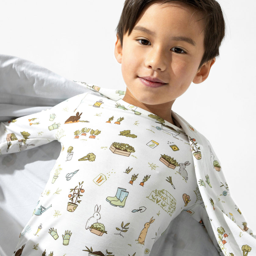 Bunny Garden Bamboo Kids Pajamas