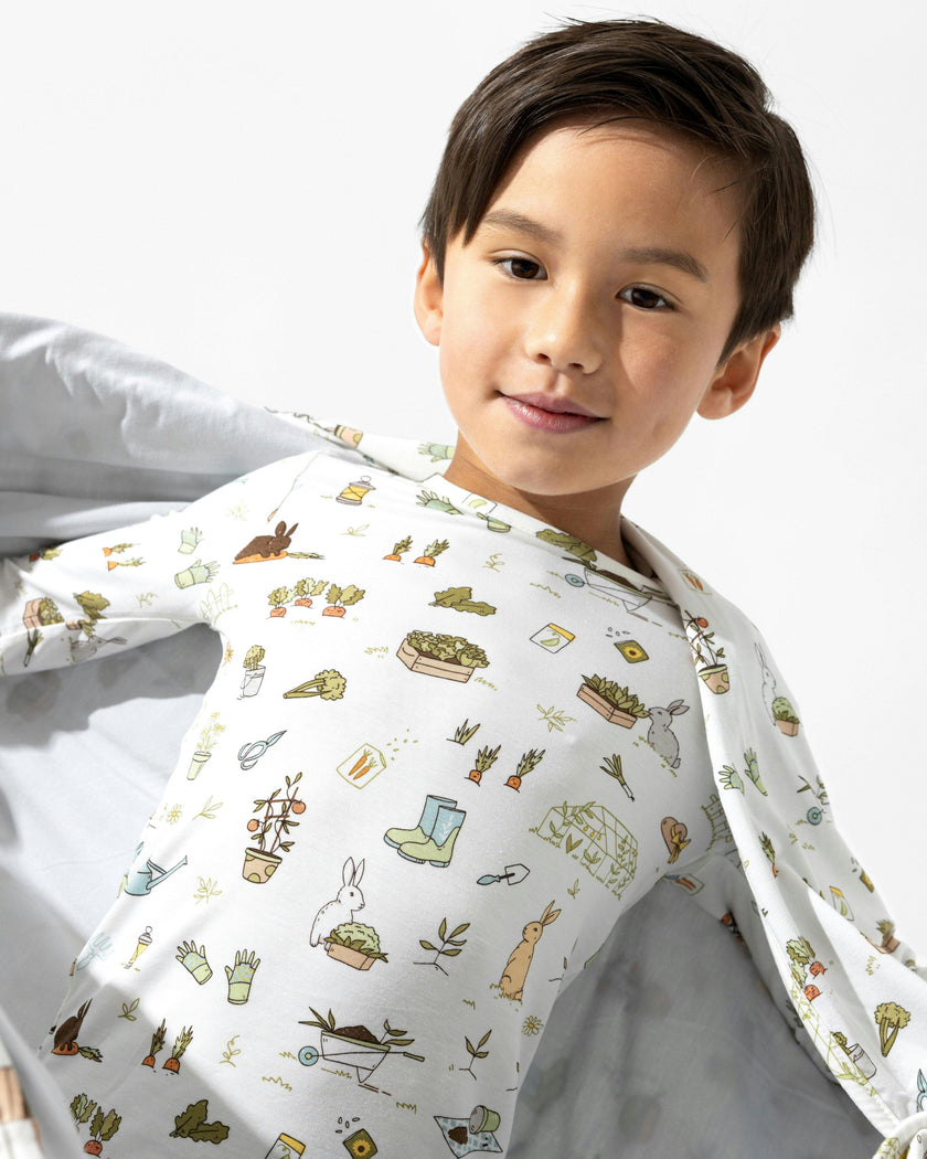 Bunny Garden Bamboo Kids Pajamas