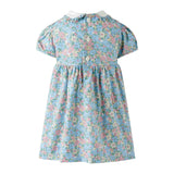 Floral Geometric Smocked Dress & Bloomers