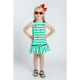 Stripe Knit Dress With Cherries