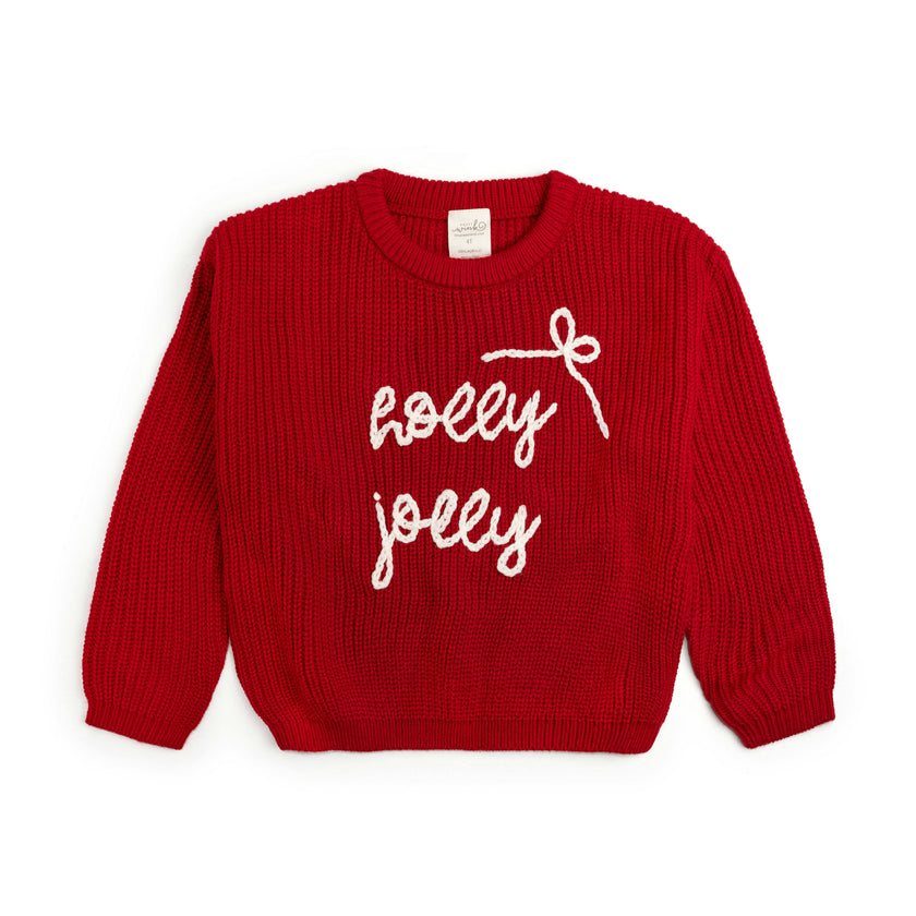 Holly Jolly Bow Christmas Knit Sweater