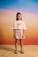 BIRDS PATCHWORK SHORTS BLUSH