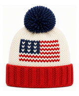 Adult American Flag Bobble Hat