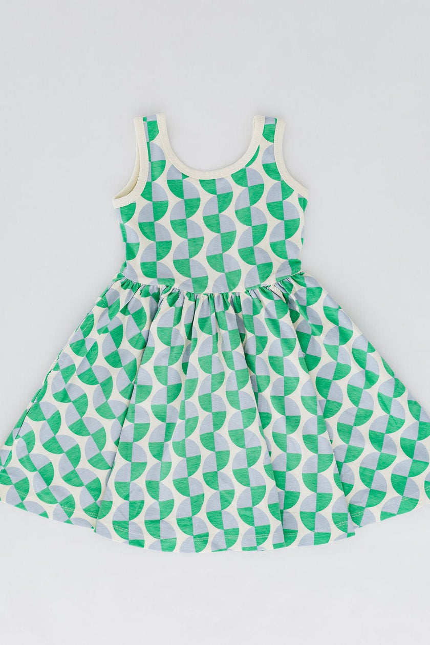 Sleeveless Twirl Dress in Retro Twirl
