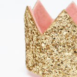 Mini Glittered Crown Hair Clip