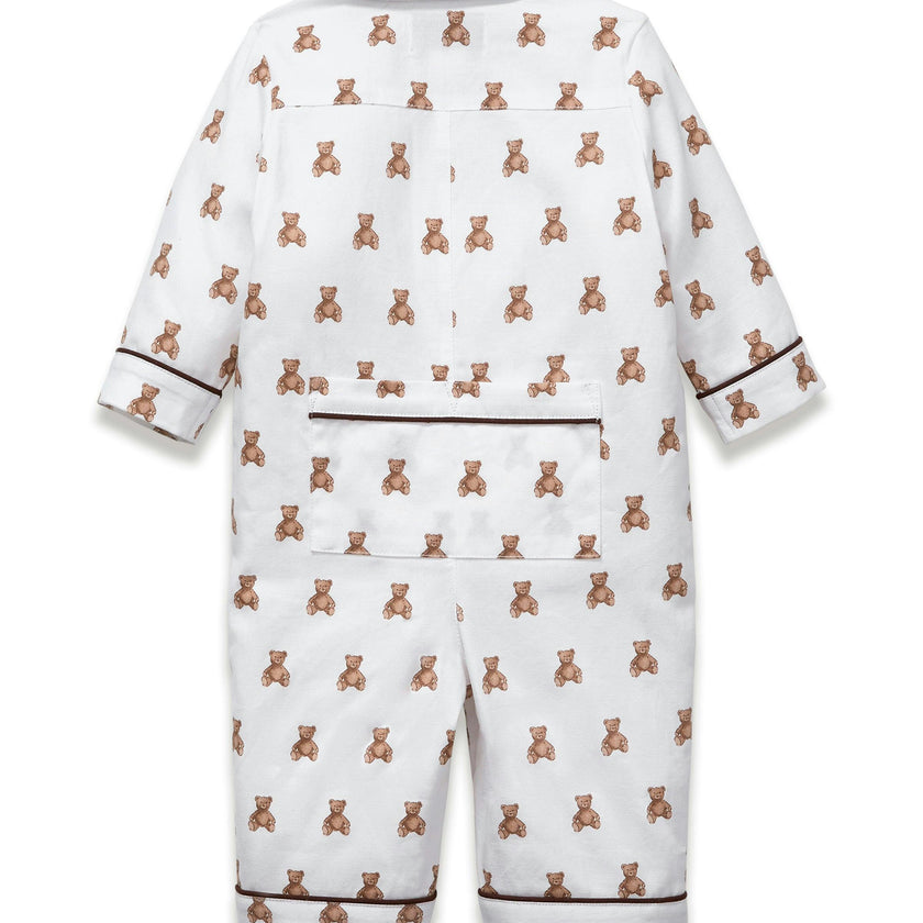 Baby's Twill Classic Romper in Teddy Tales