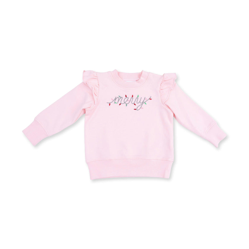 Christmas Lights Merry - Ruffle Sweatshirt