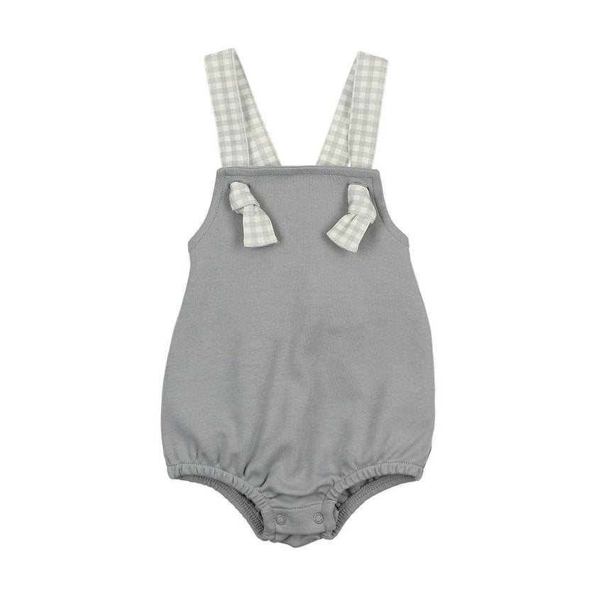 Gingham Glory Romper Misty Rose